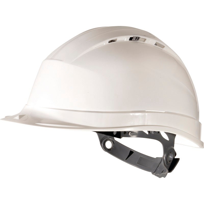 Casco ventilado con ajuste de rotor blanco Delta Plus