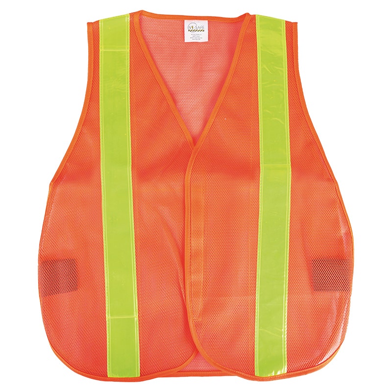 Chaleco seguridad tiras reflectivas naranja 2"