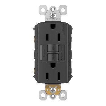 Tomacorriente gfci autotest 15A radiant negro
