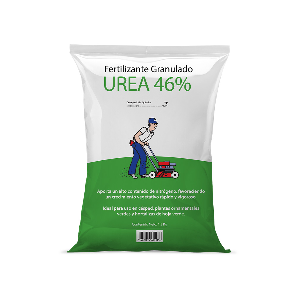 Fertilizante granulado urea 46% 1.5 kilogramo